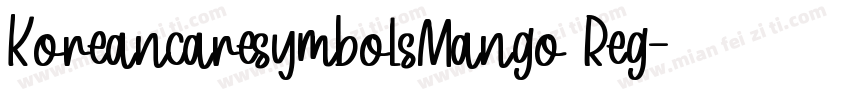 KoreancaresymbolsMango Reg字体转换
